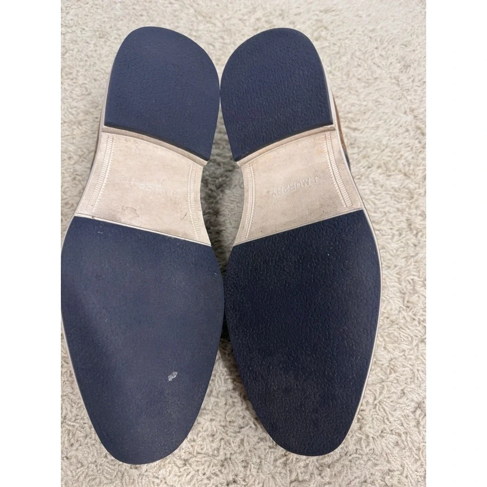 Johnston & Murphy Blue Suede And Tan Leather Saddle Shoes Mens 10M Preppy Career